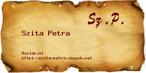 Szita Petra névjegykártya